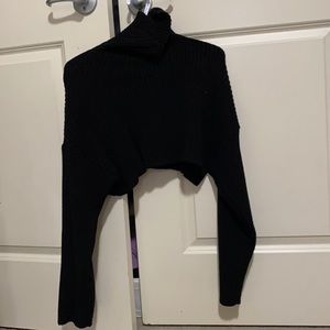 Size small.Zara black turtle neck super crop top.